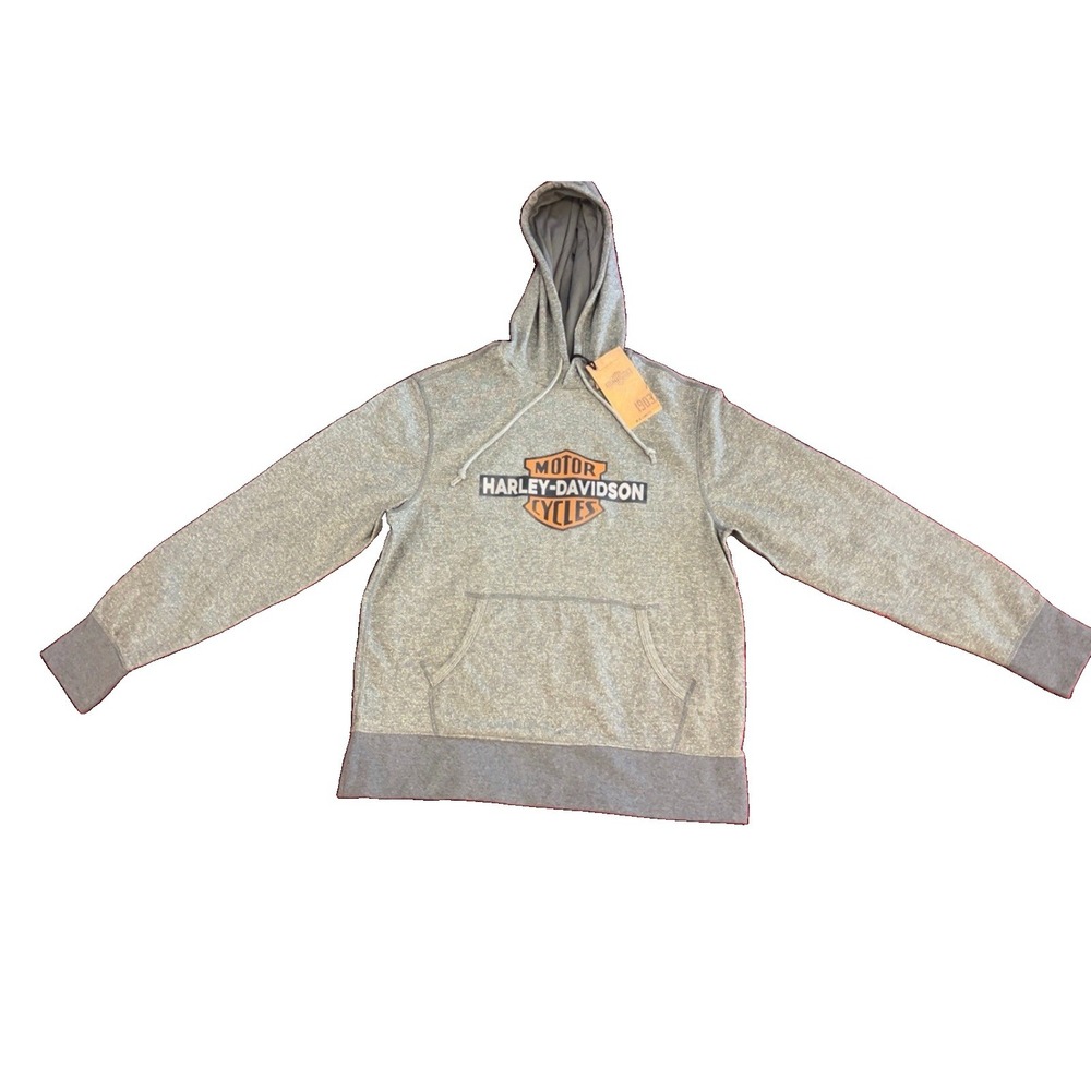 Harley-Davidson Heather Gray Pullover Hoodie NWT Original Retail $85